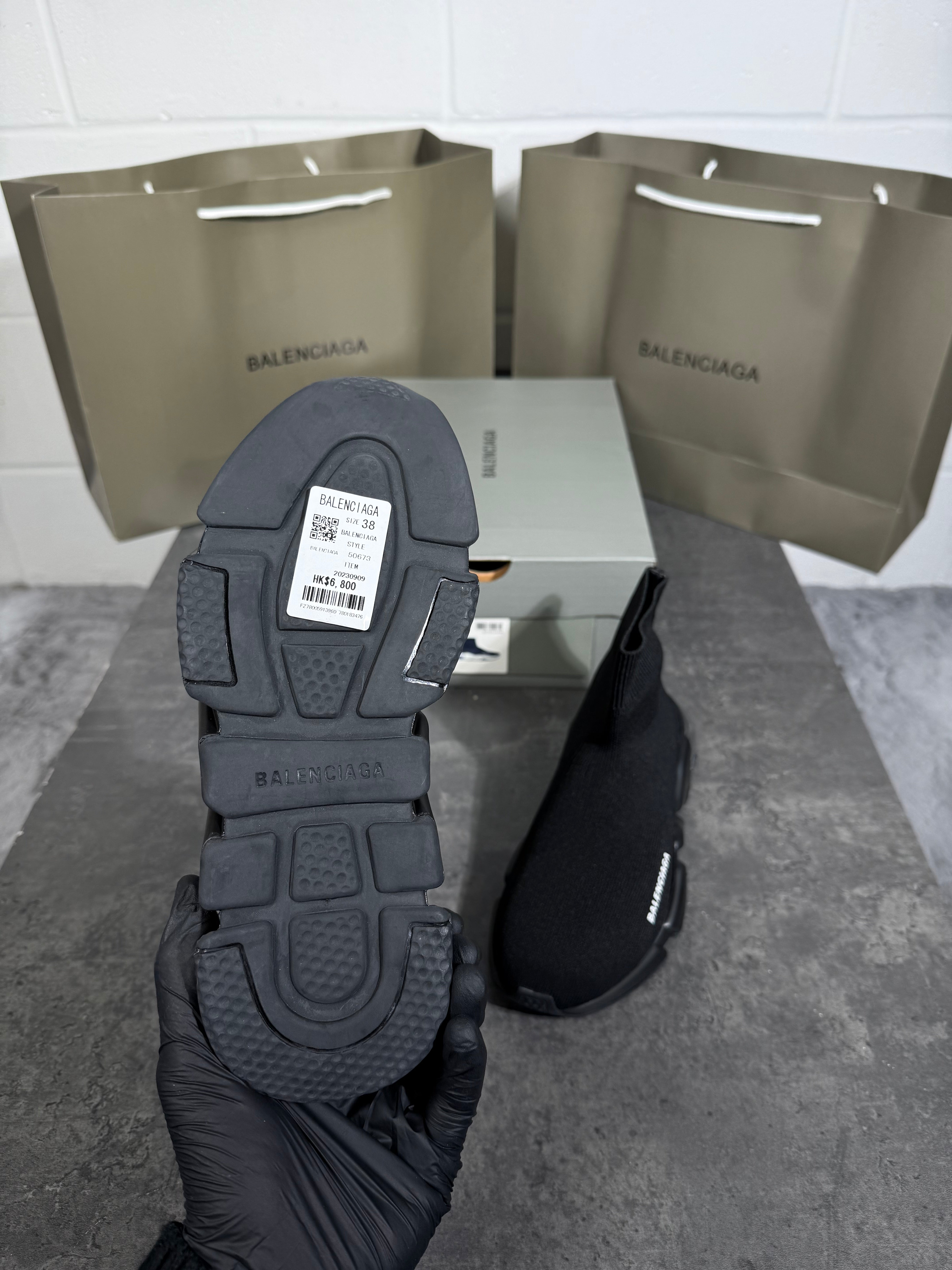 Socks runners full black