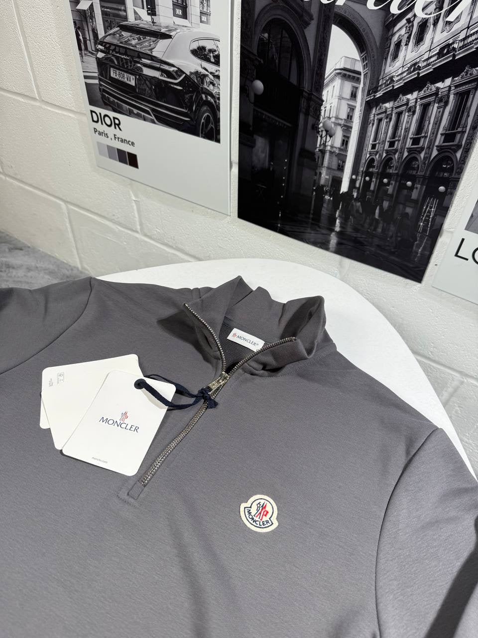 MNCLR HALF ZIP UP GREY