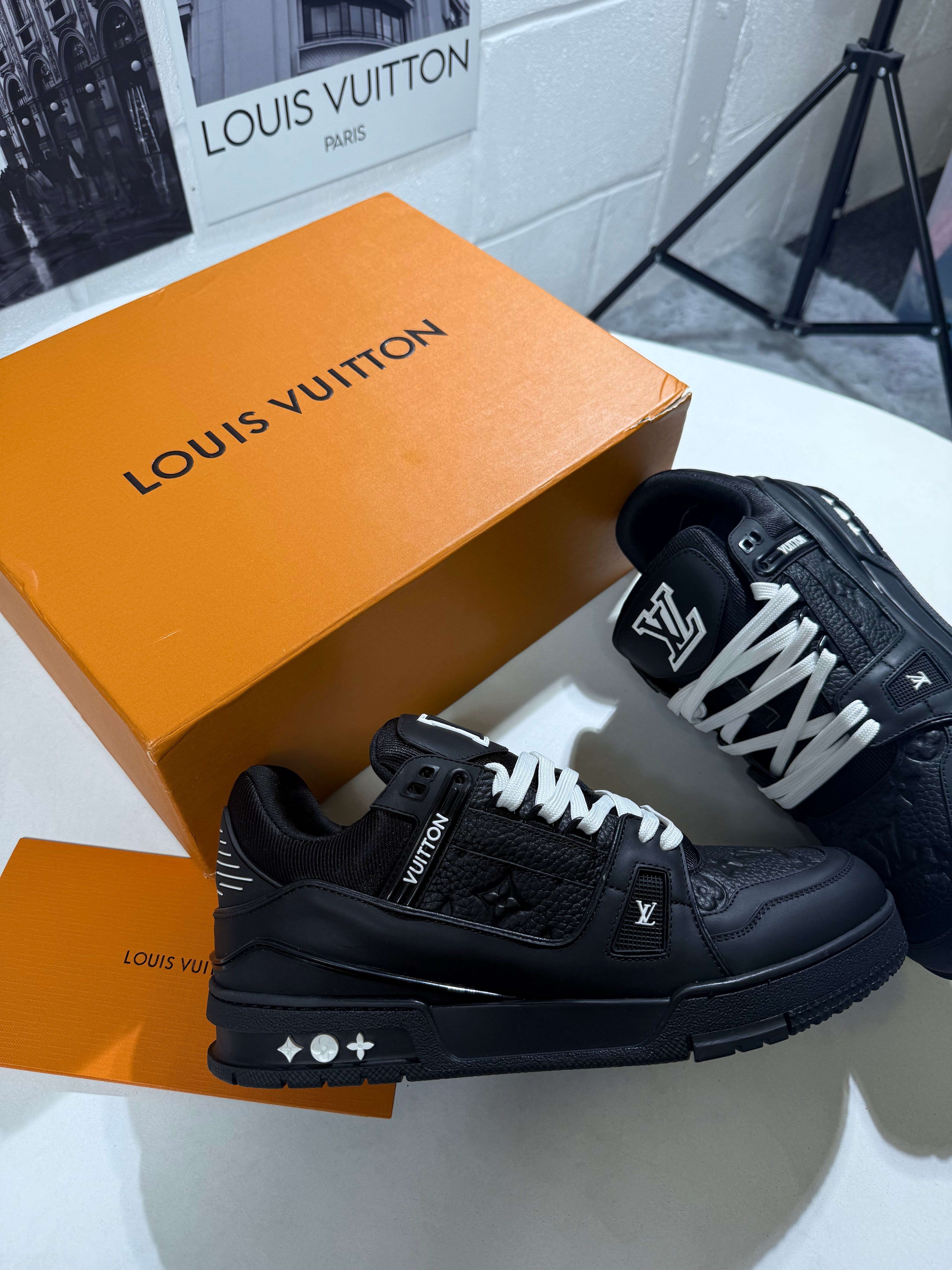 Louis triple black trainers
