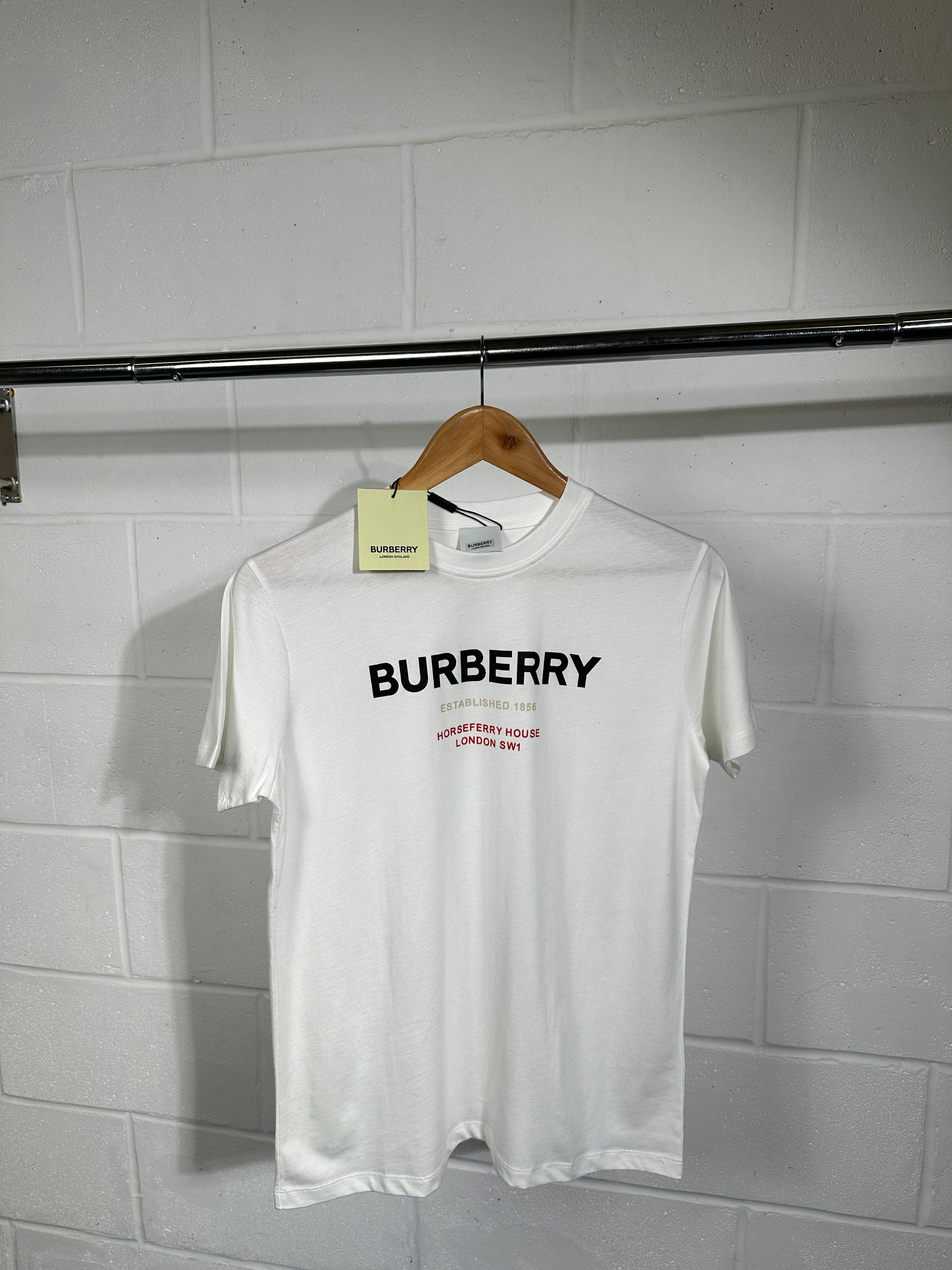 Kids burberry tshirt white