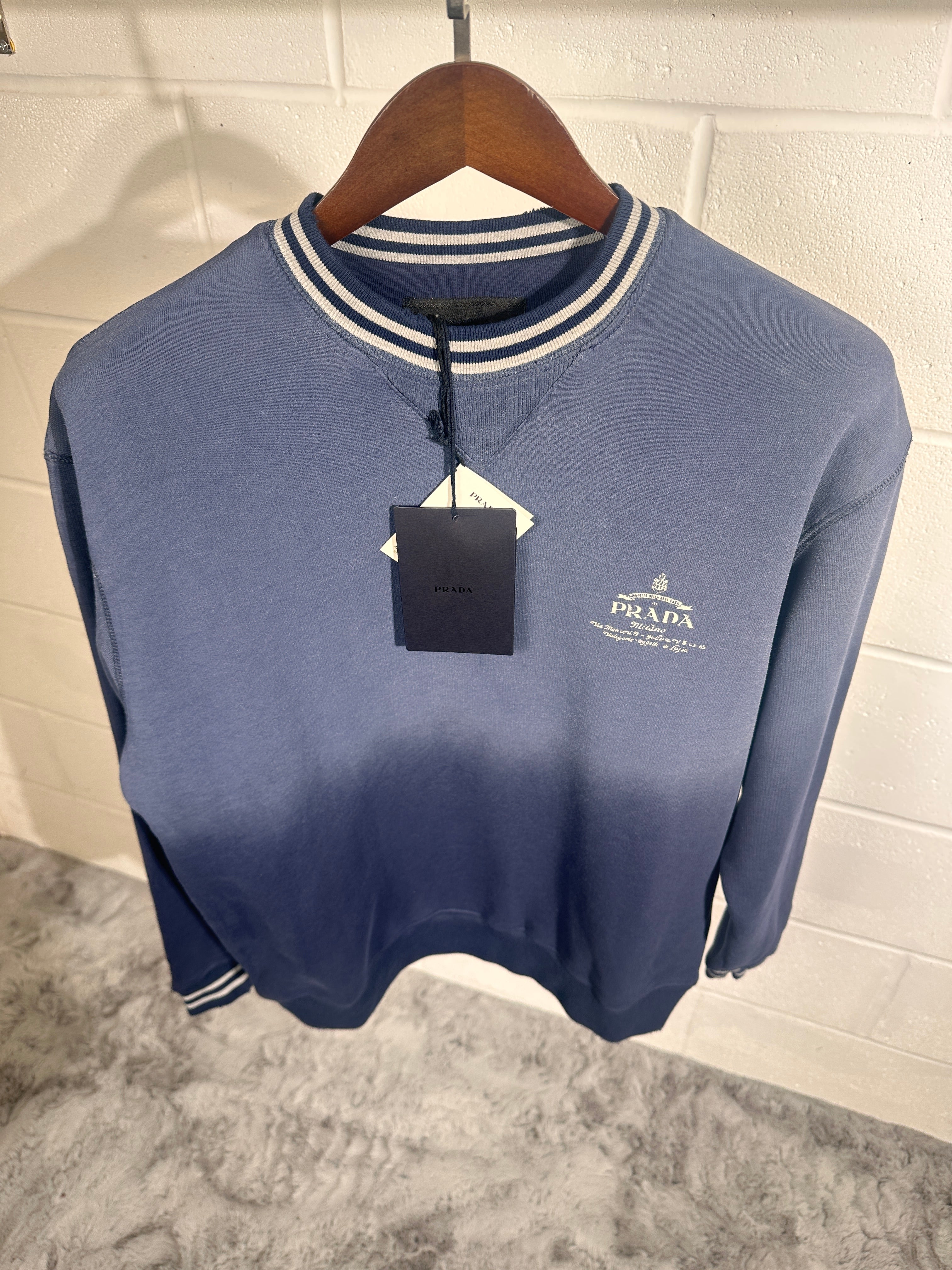 Prada navy sweat shirt