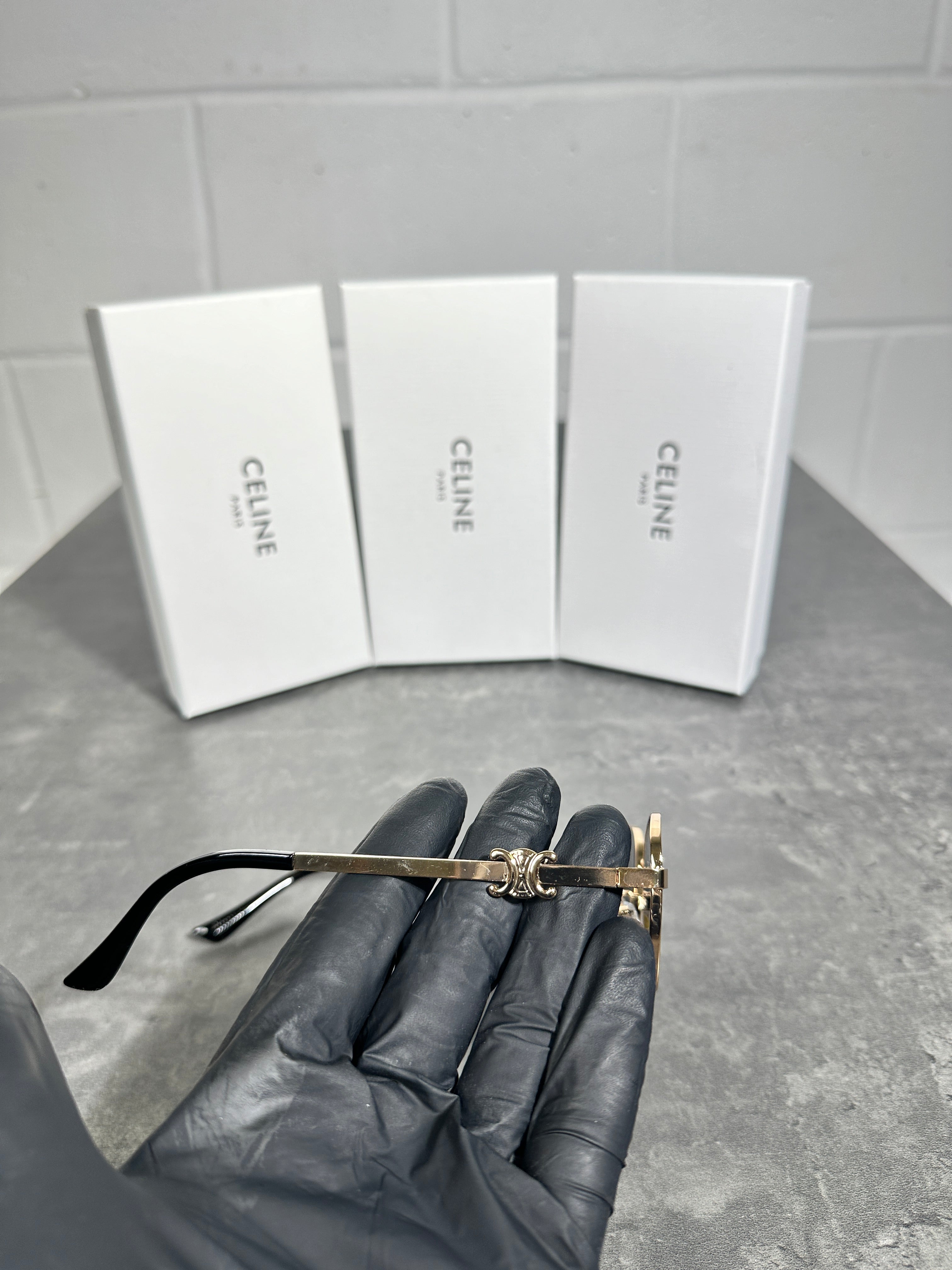 Celine - glasses gold frame