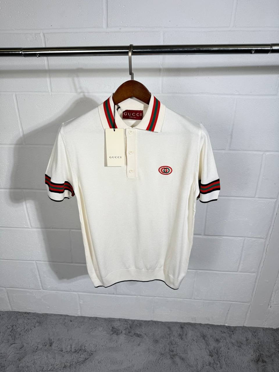 UCCI KNITTED POLO WHITE