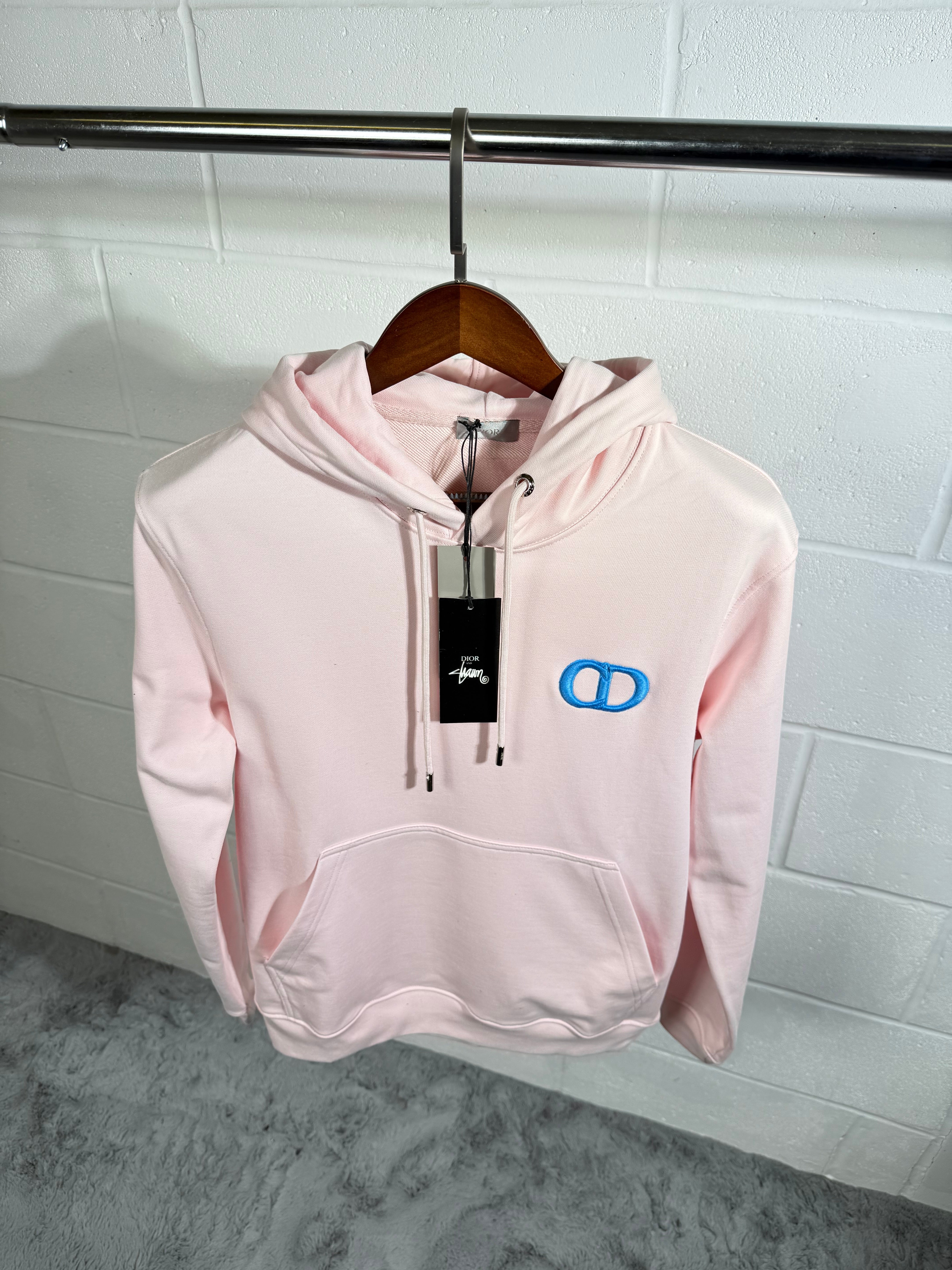 CD logo hoodie pink