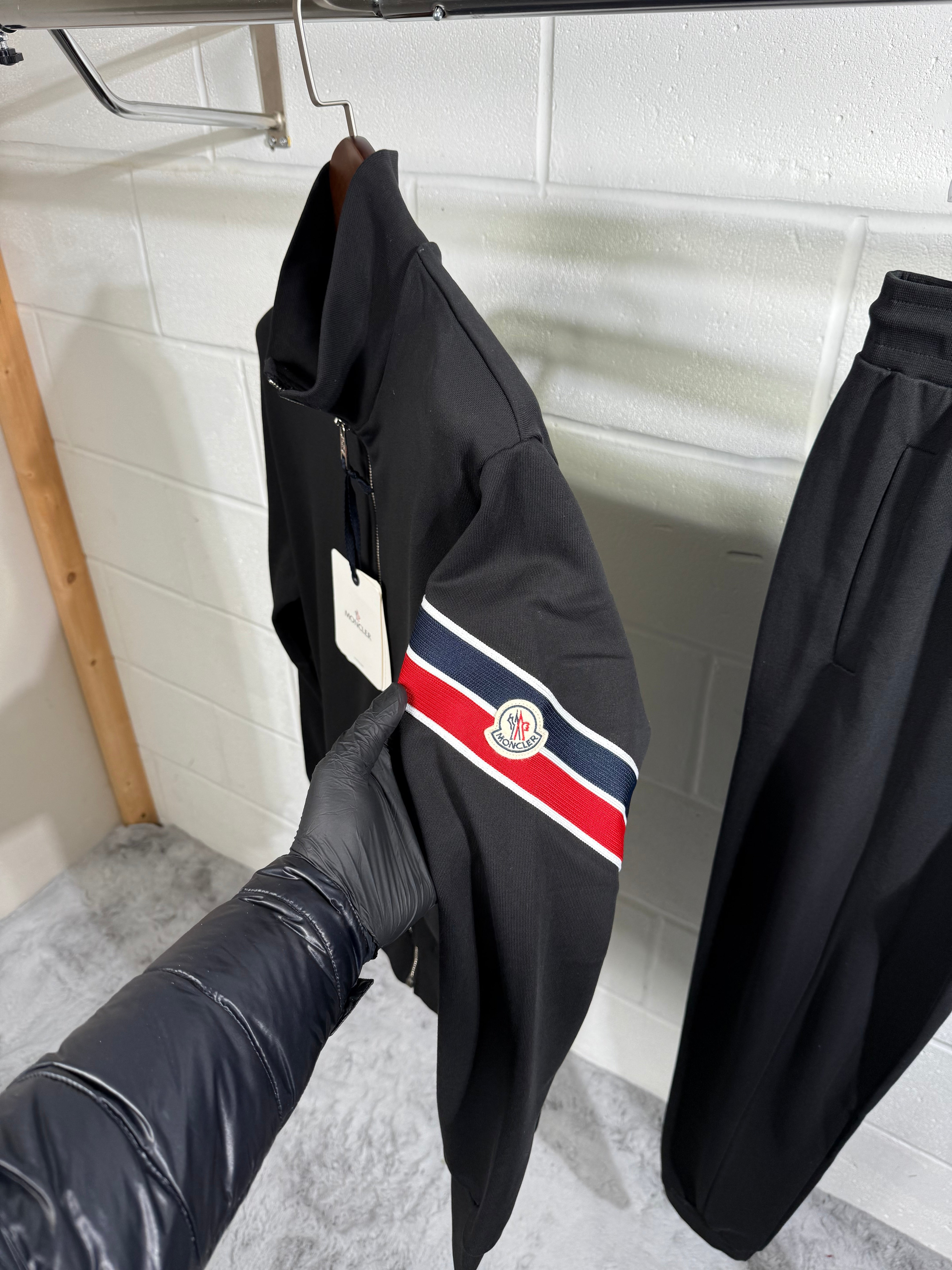 Moncler tracksuit black