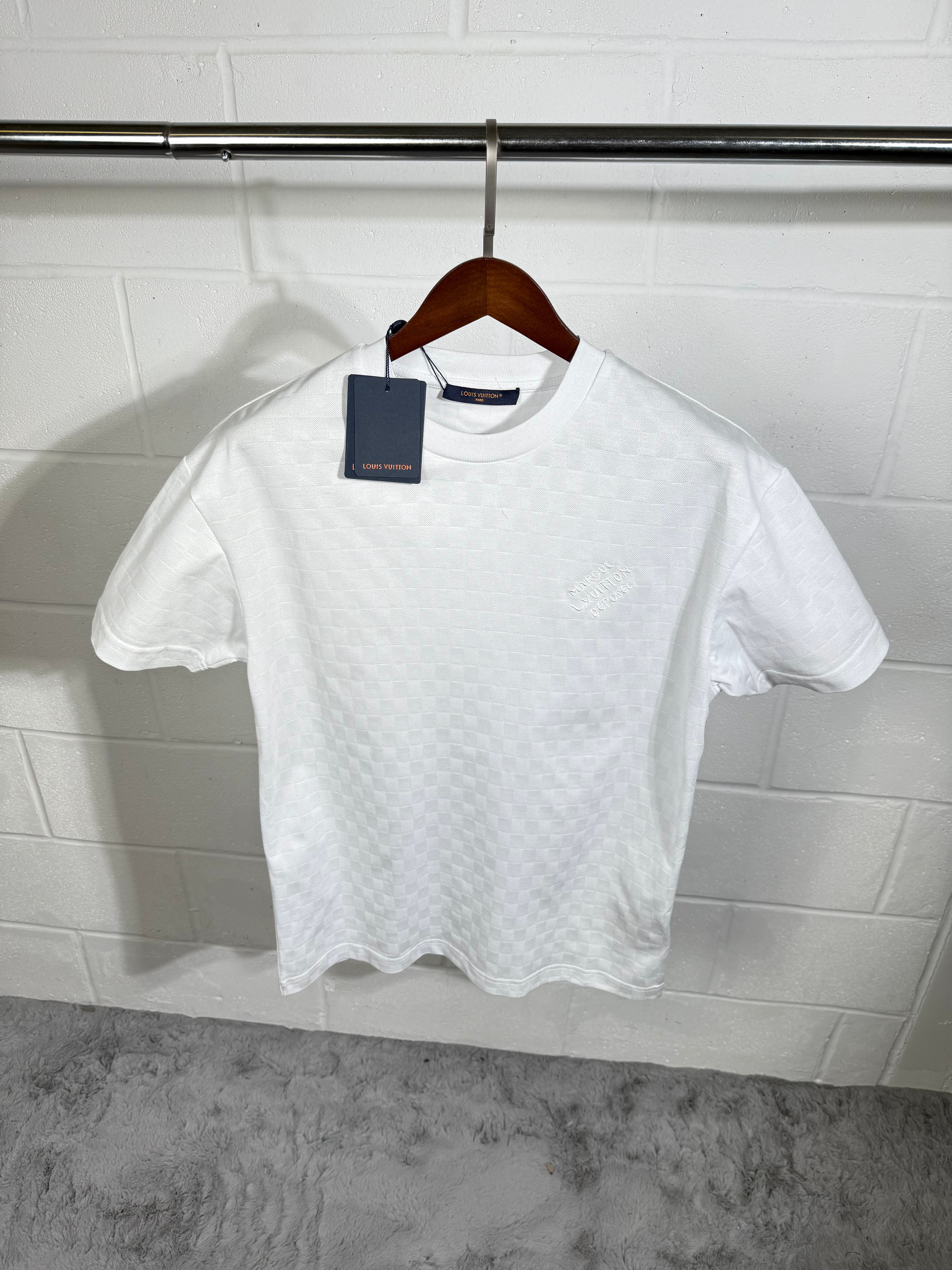 LVE DAMIER FRENCH TERRY WHITE T SHIRT