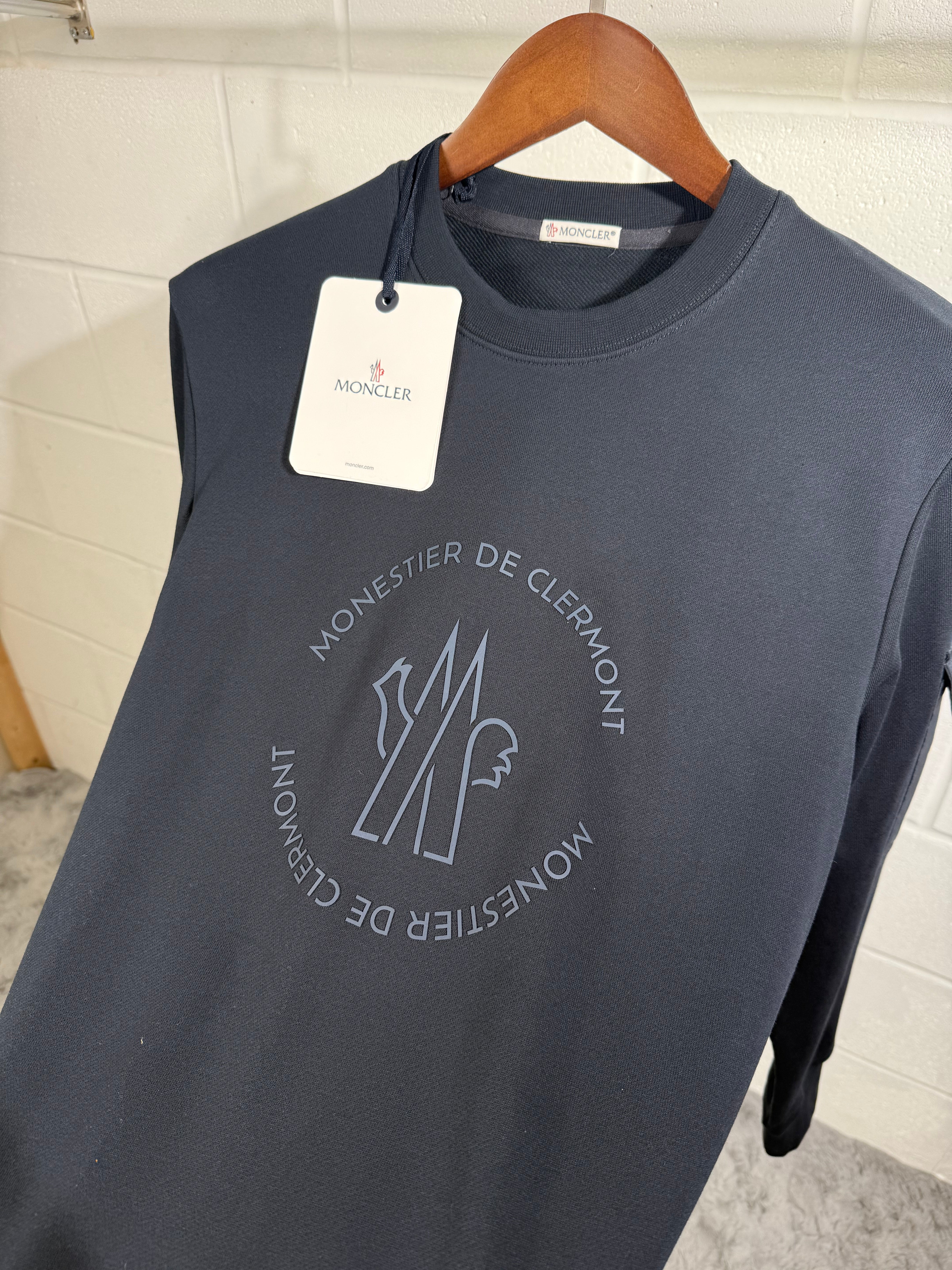 Mnclr sweater pocket logo navy