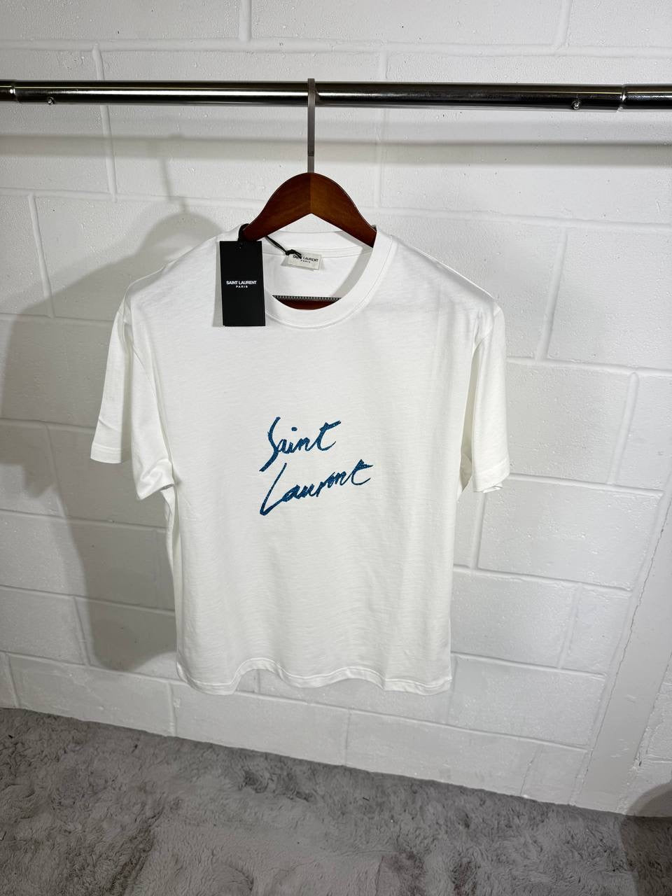 YSL TEE BLUE LOGO