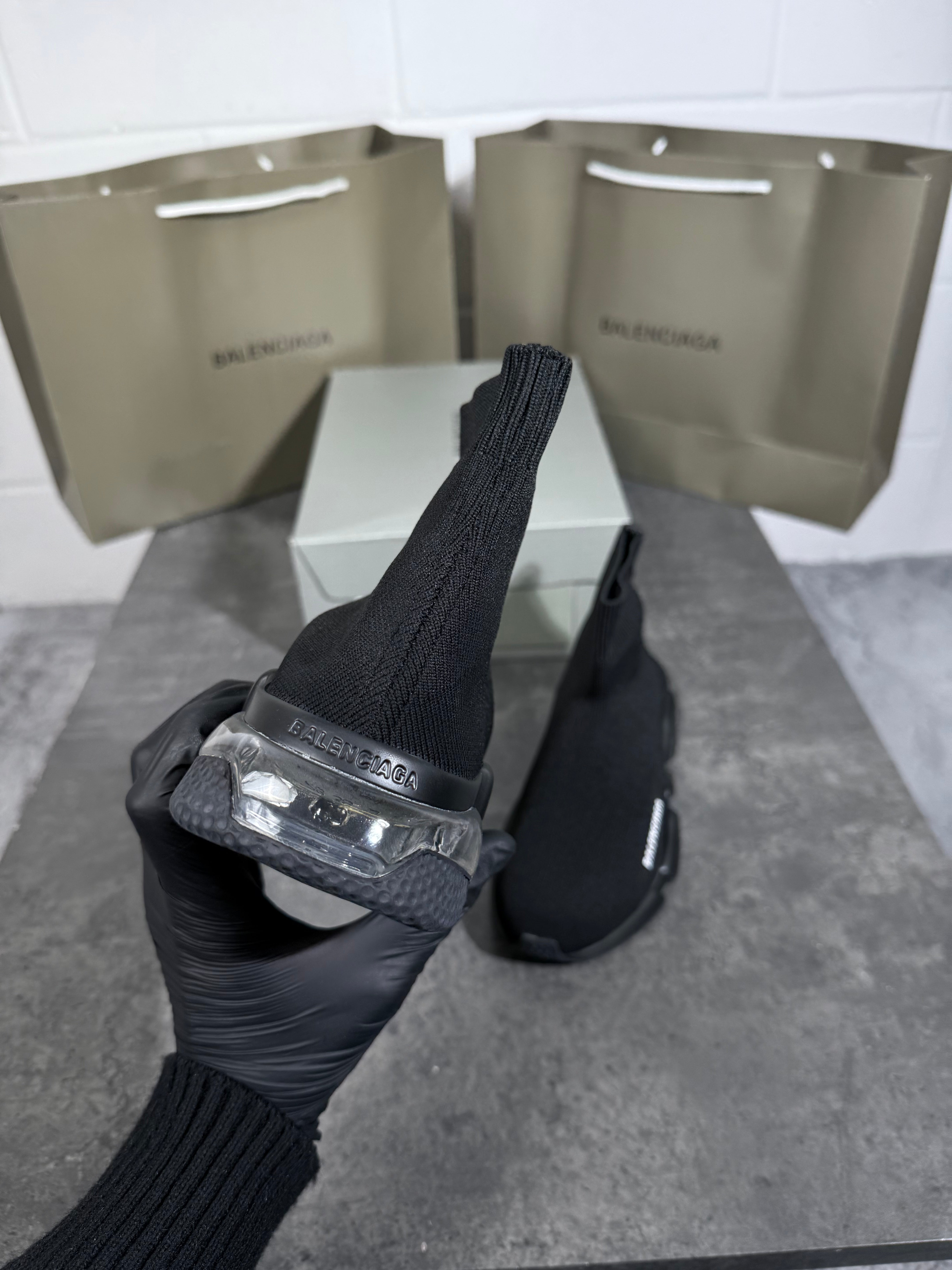 Socks runners full black