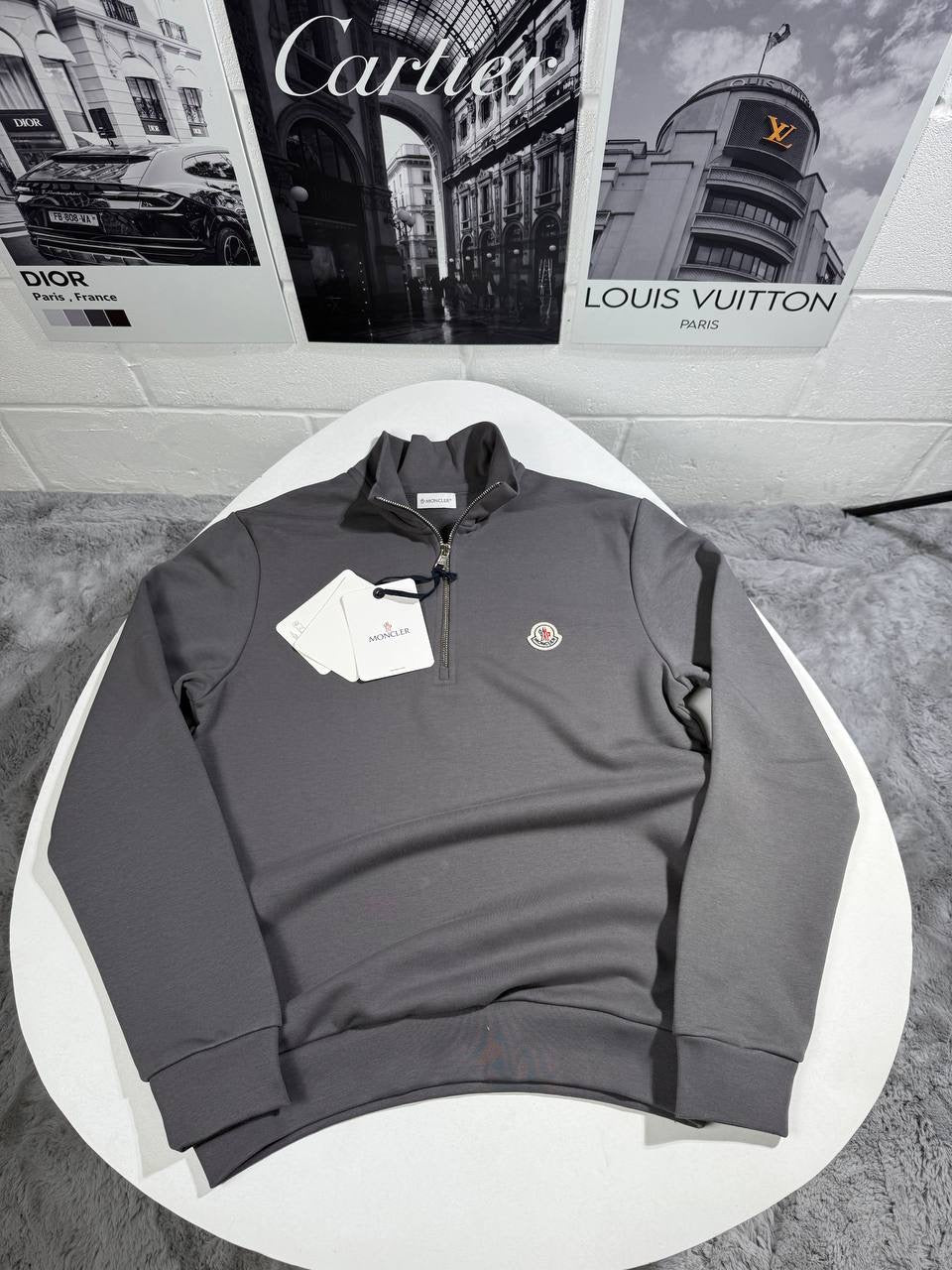 MNCLR HALF ZIP UP GREY