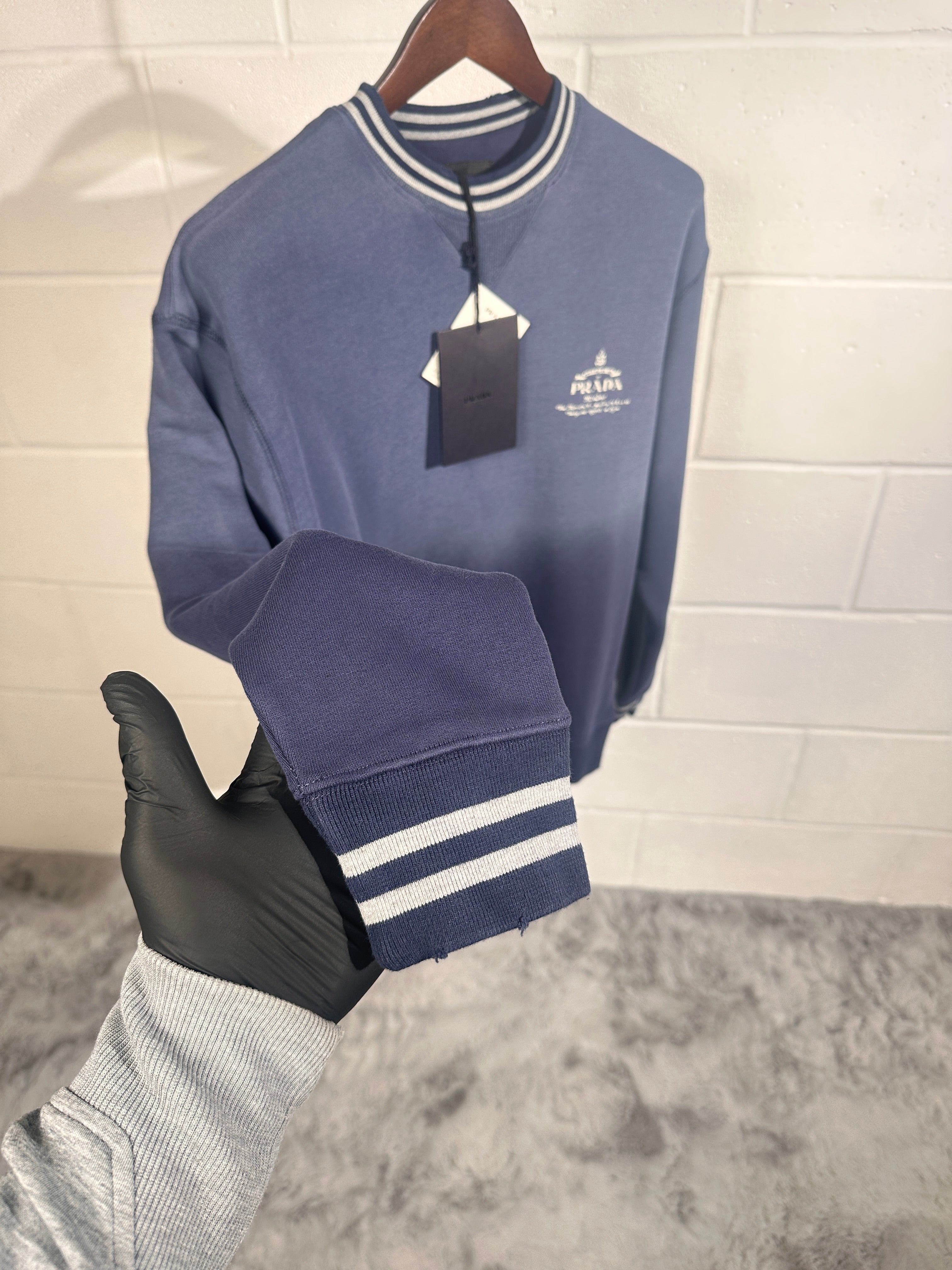 Prada navy sweat shirt