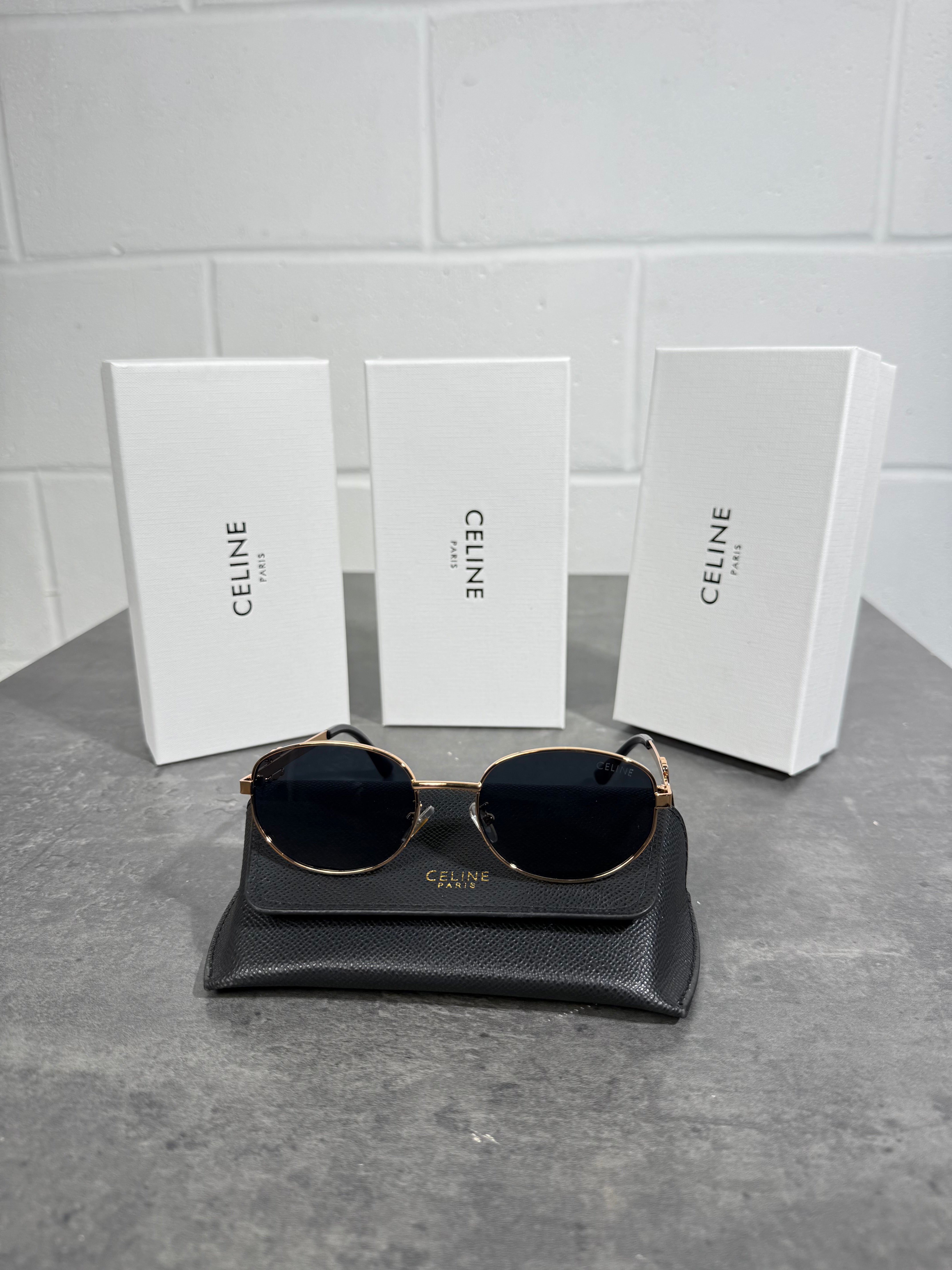 CLN CIRCLE GLASSES GOLD