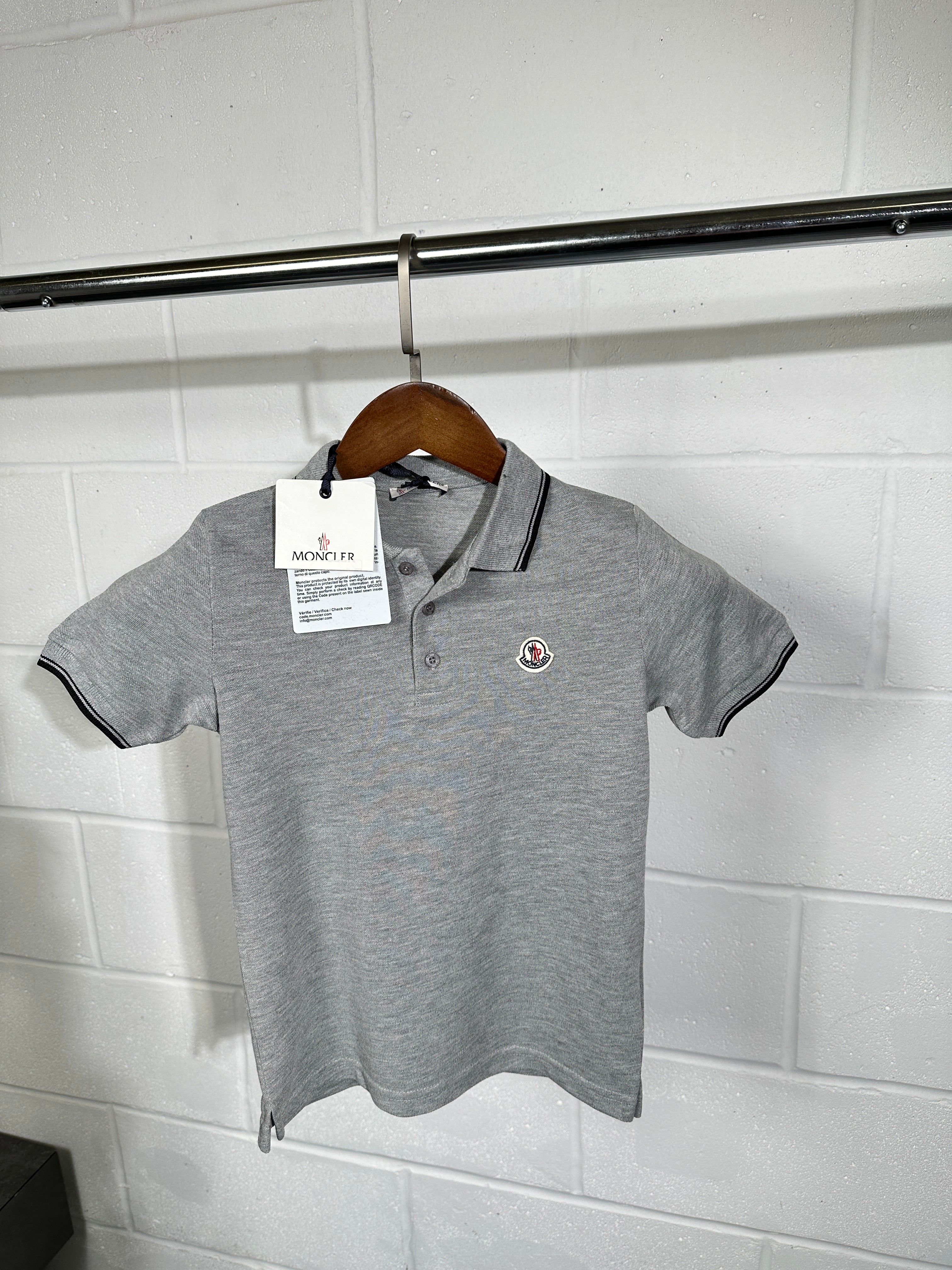 Kids moncler polo grey