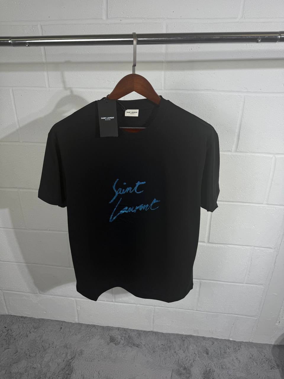 YSL TEE BLUE LOGO