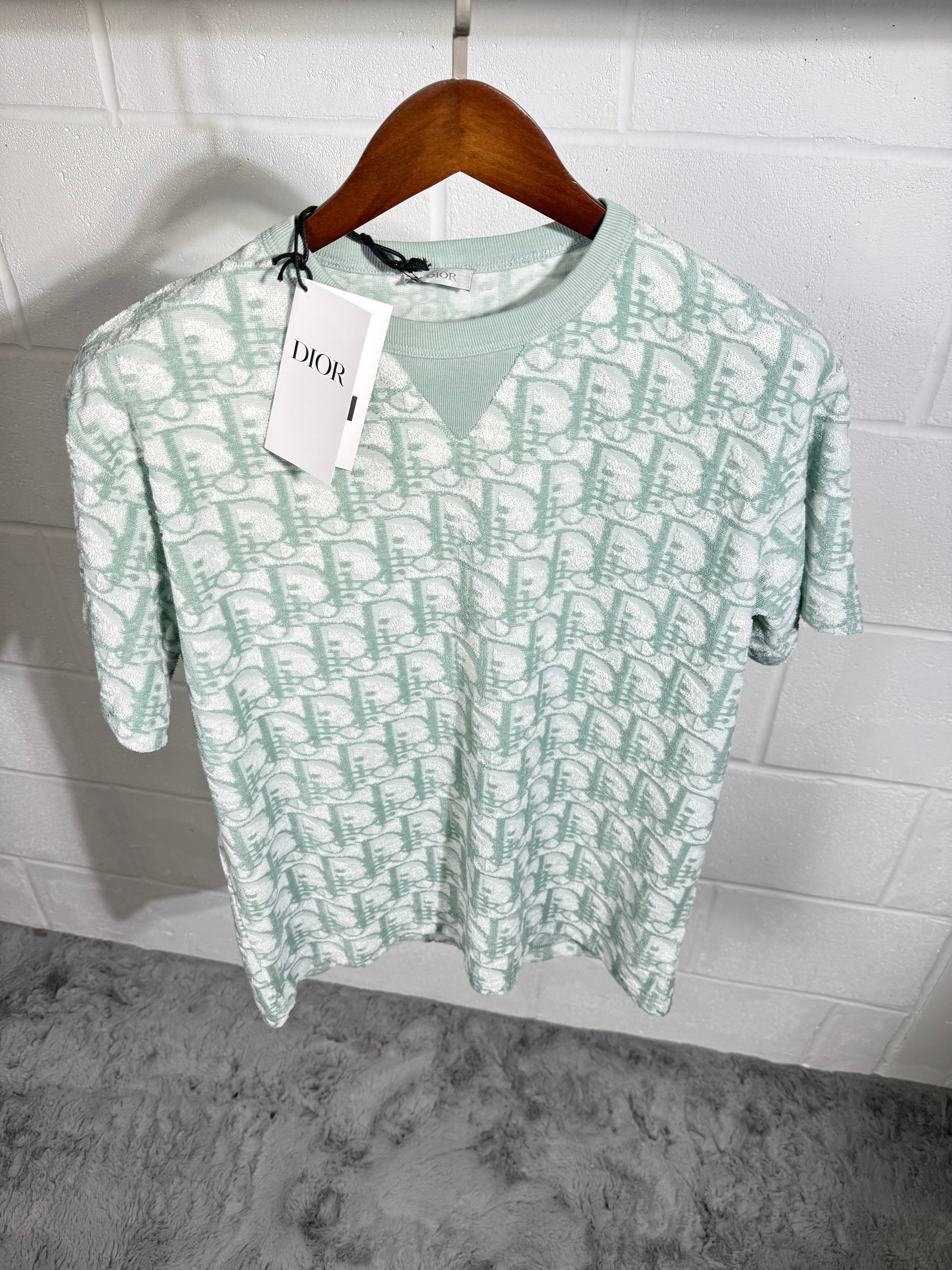 Dior towel t-shirt aqua