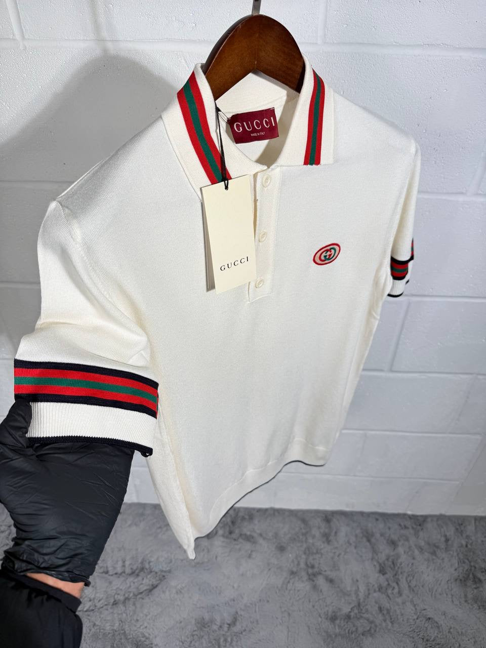 UCCI KNITTED POLO WHITE