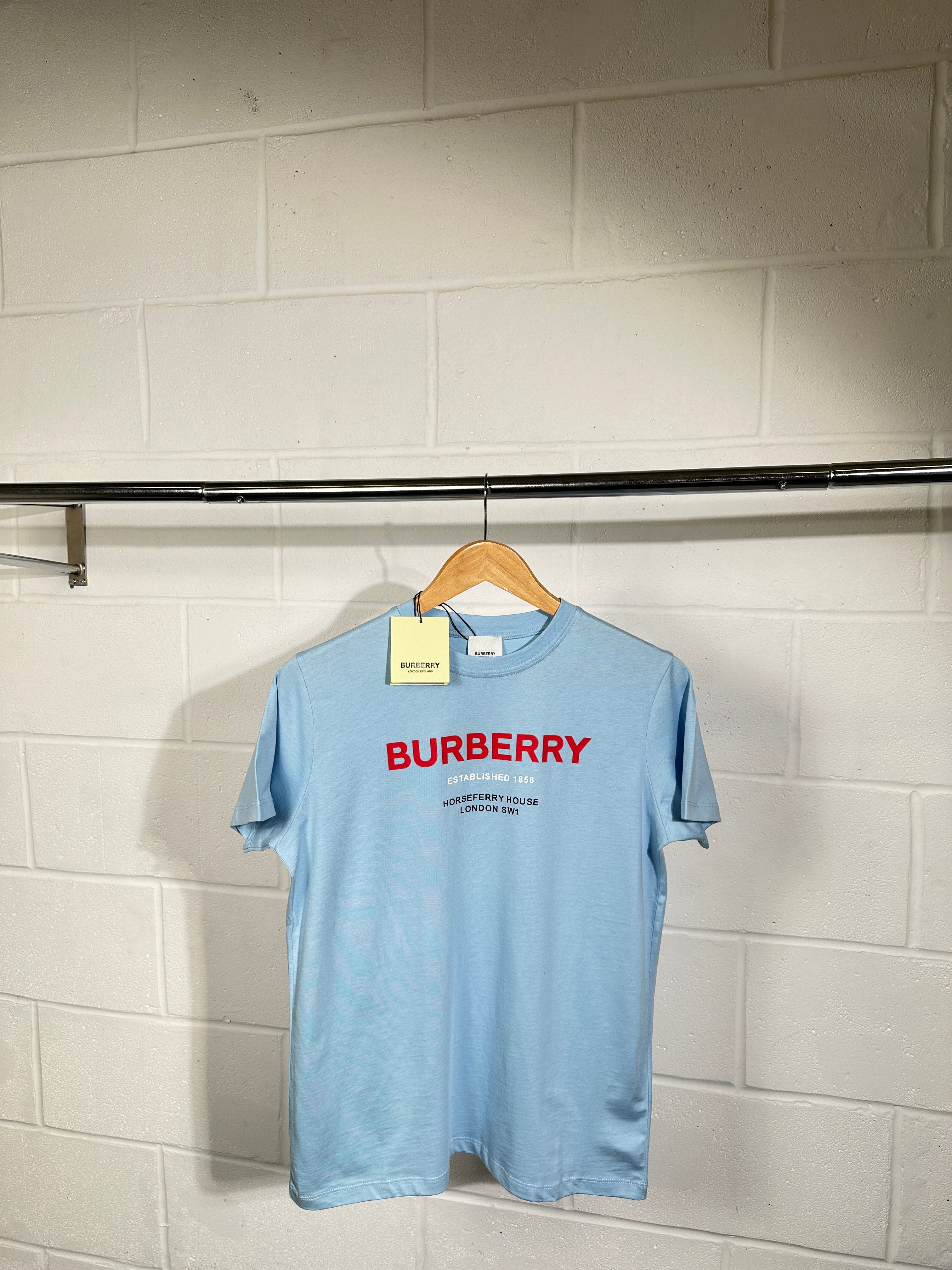 Kids burberry tshirt baby blue