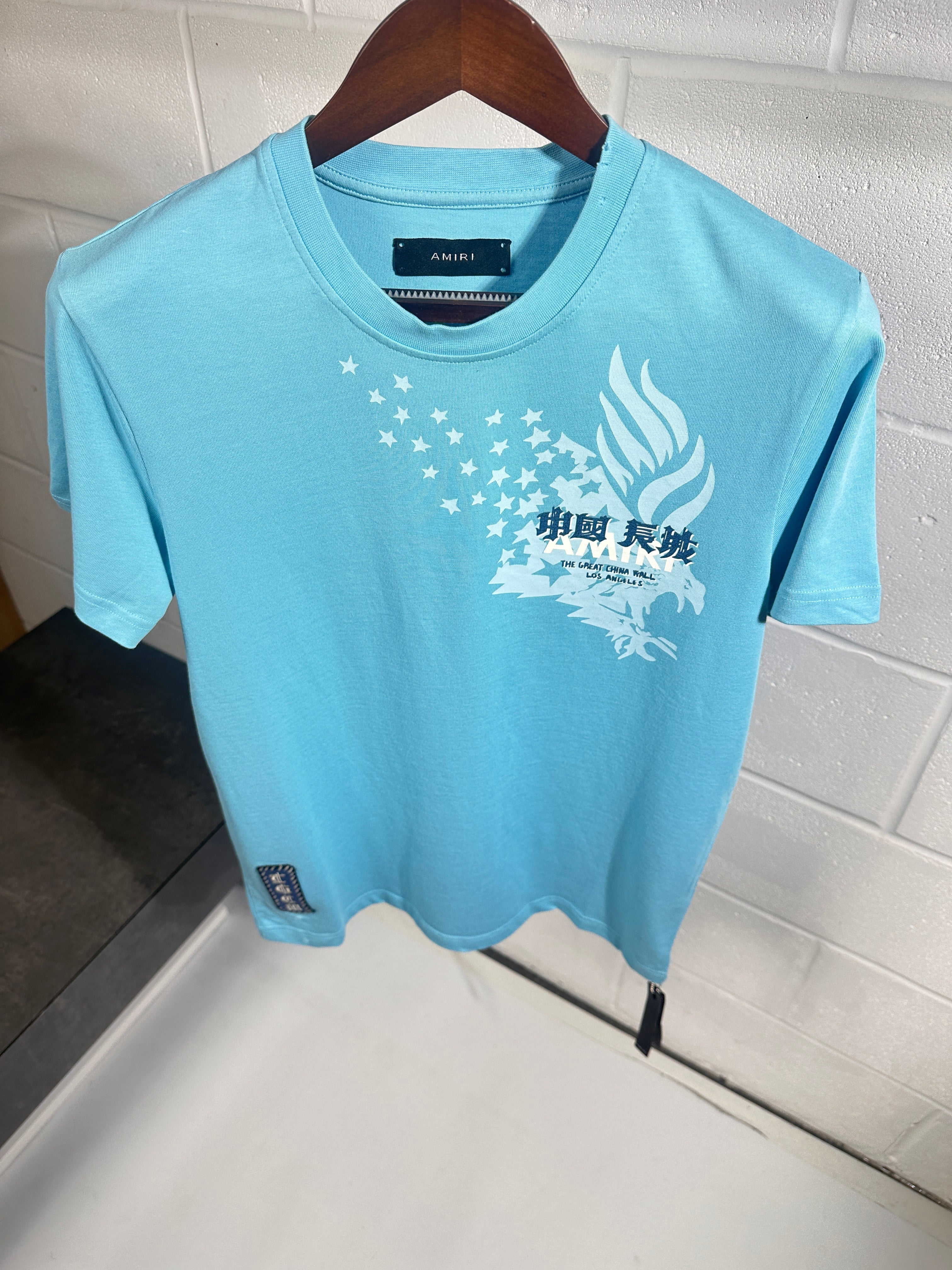 amiri blue t shirt In UK