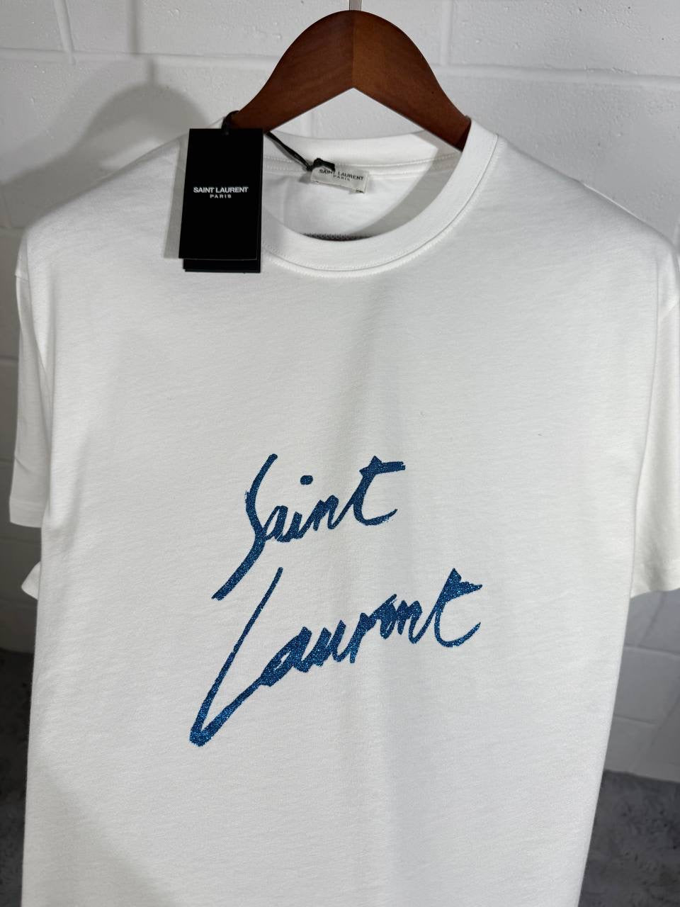 YSL TEE BLUE LOGO
