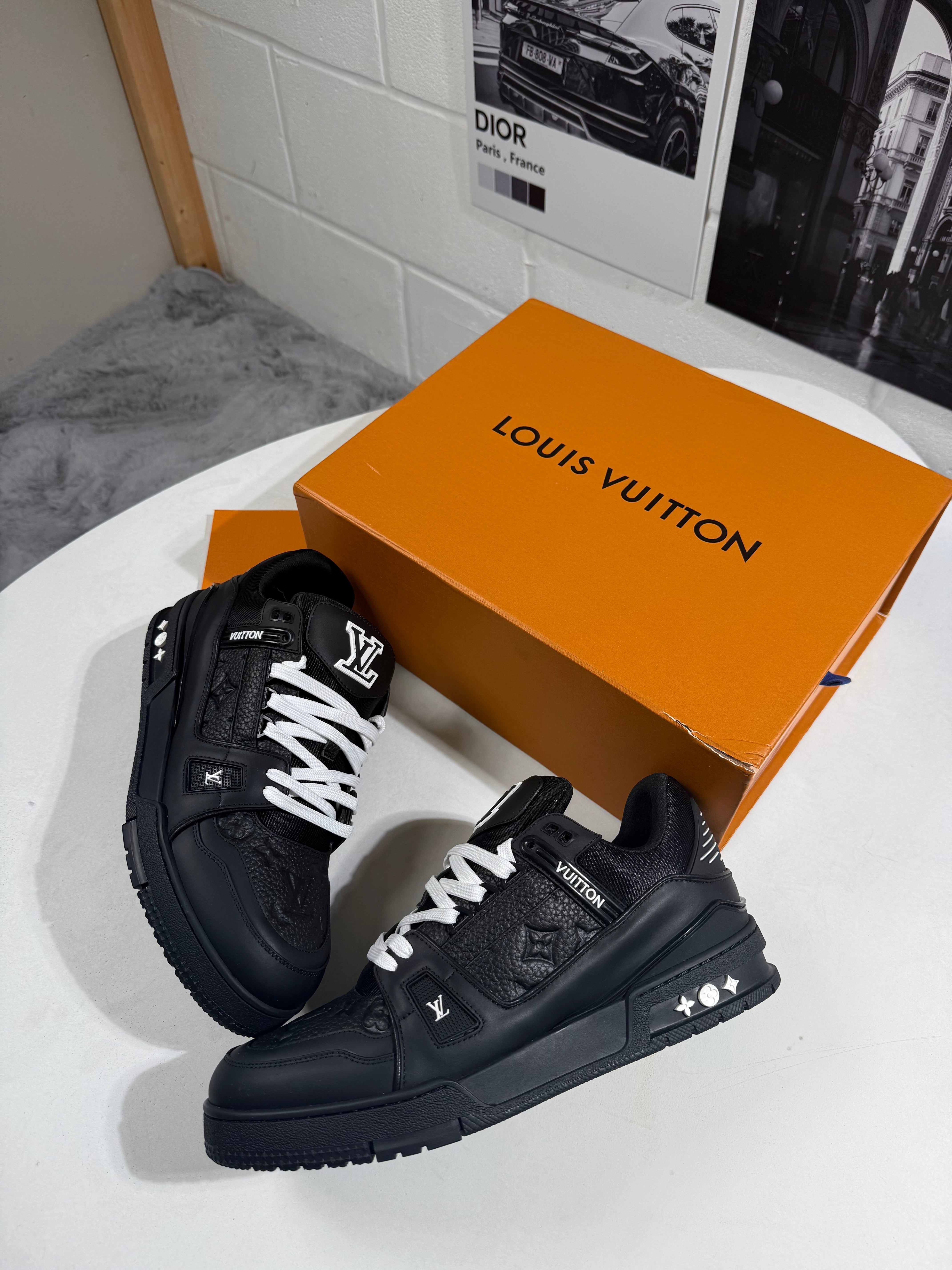 Louis triple black trainers