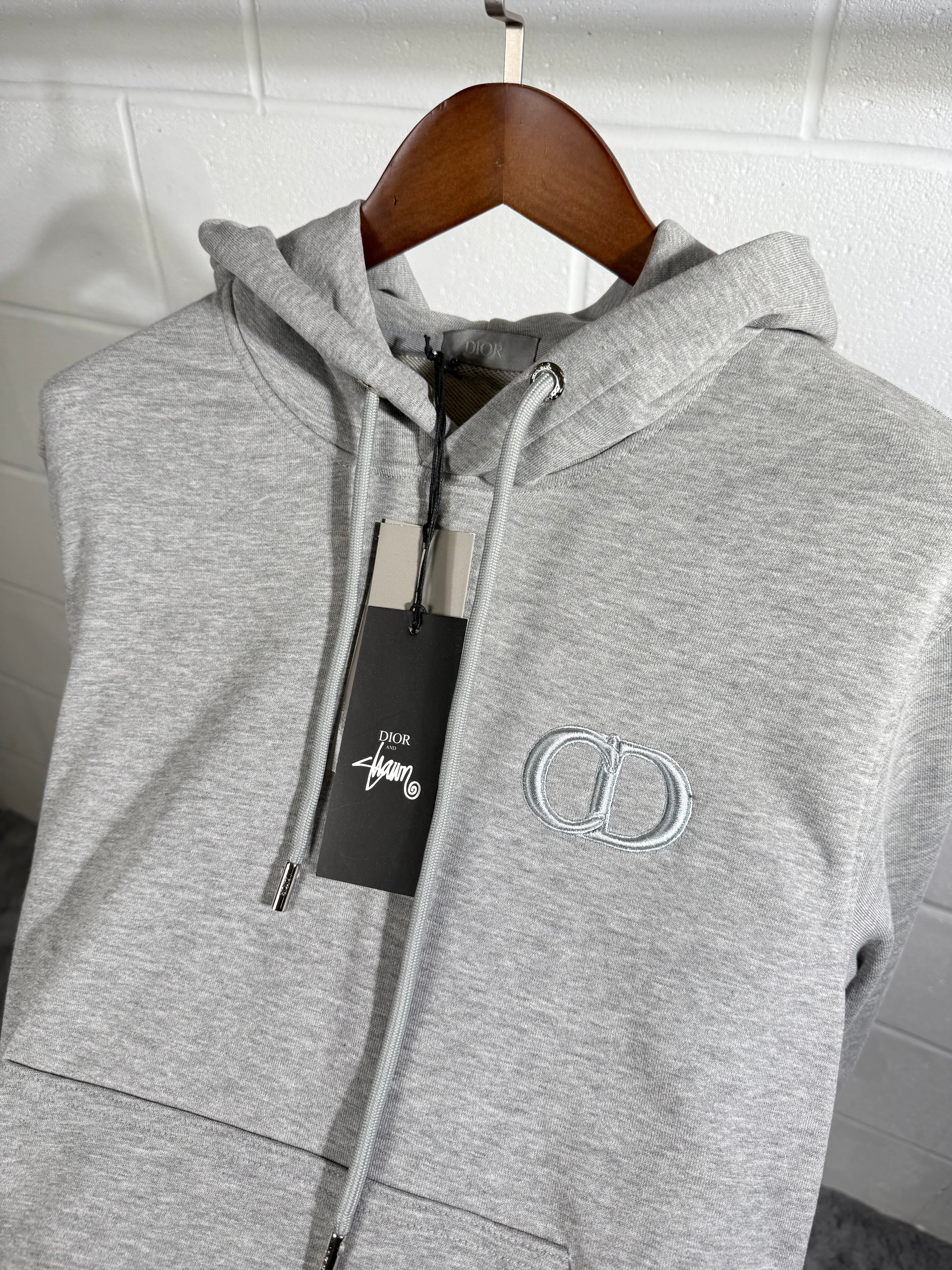 CD logo hoodie light grey