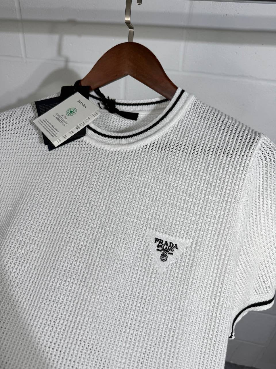 Rada white knitted Tshirt