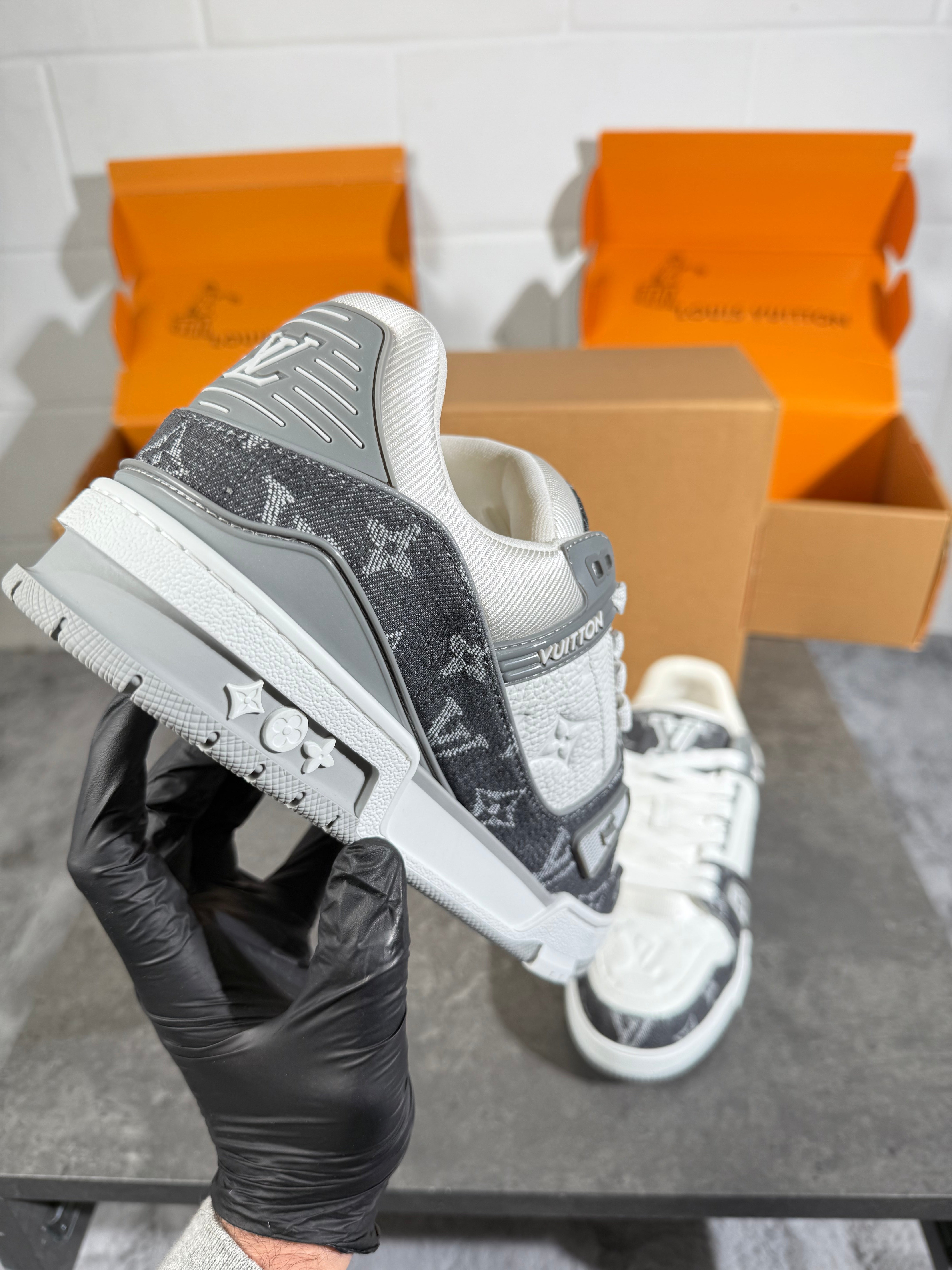 LVE trainers grey n white