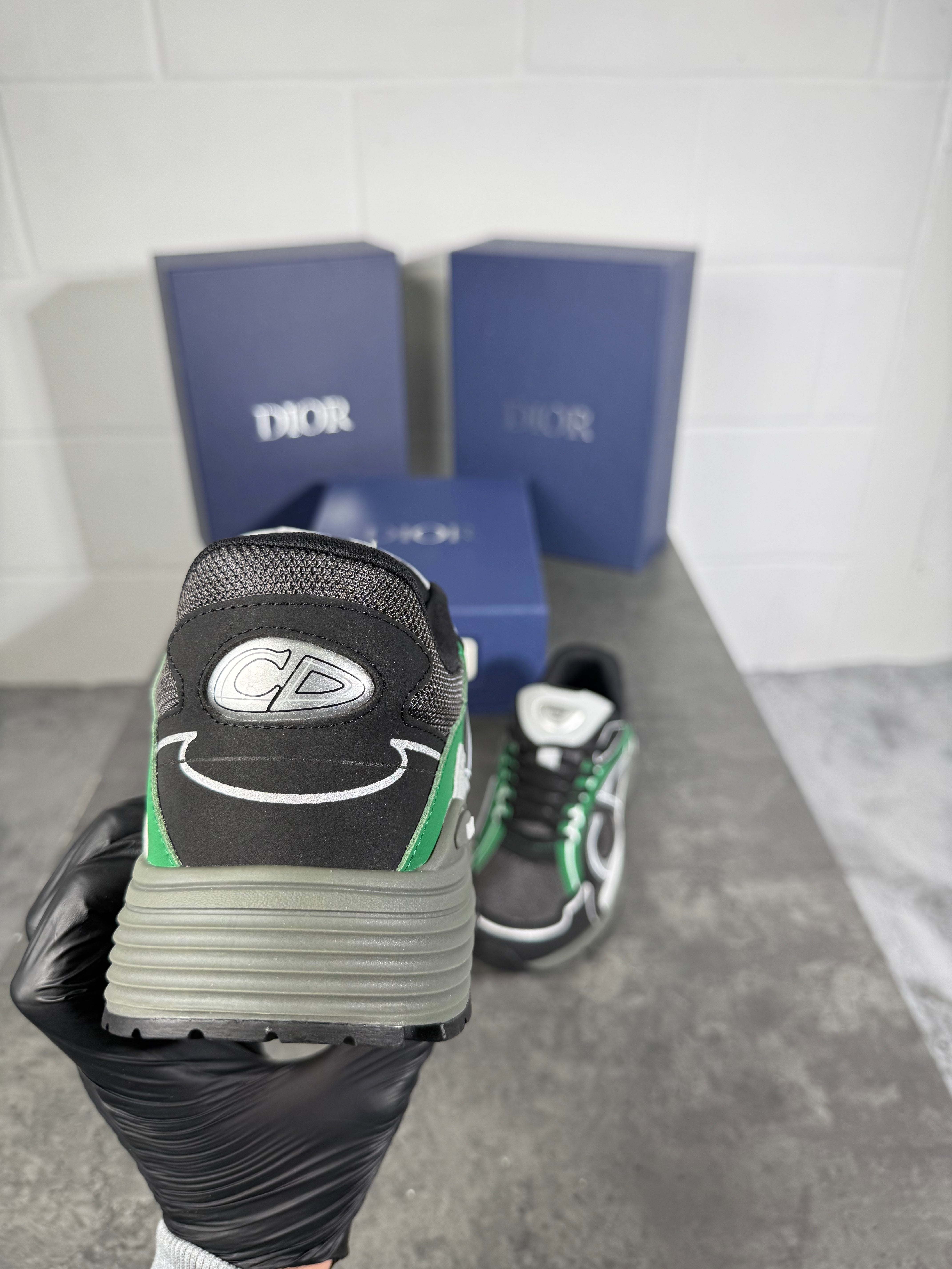 B30 GRAY MESH WITH GREEN