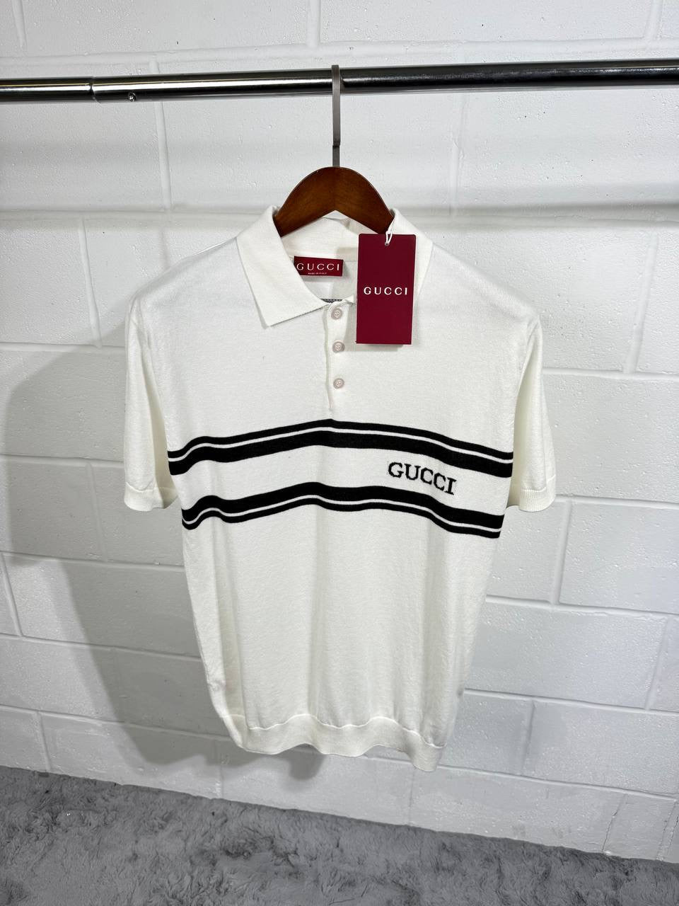 UCCI KNITTED POLO WHITE